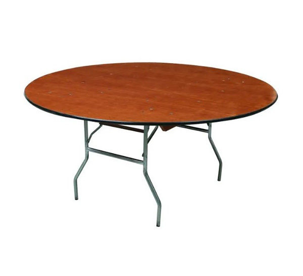 Circular wood table