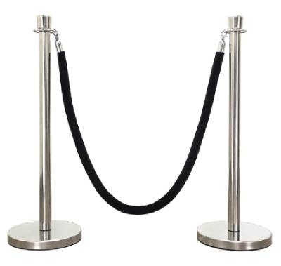 Stanchions with black rope